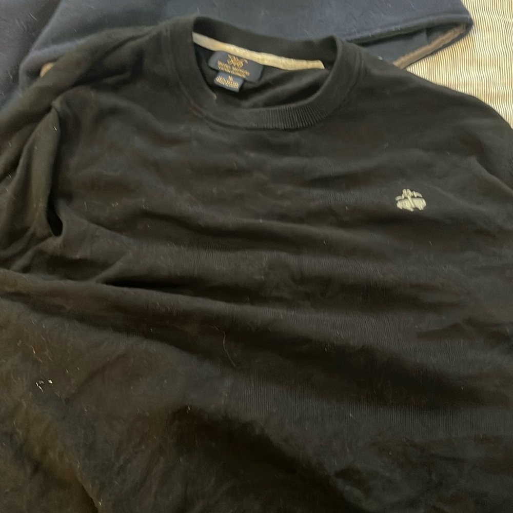 Brooks brothers black crewneck sweater